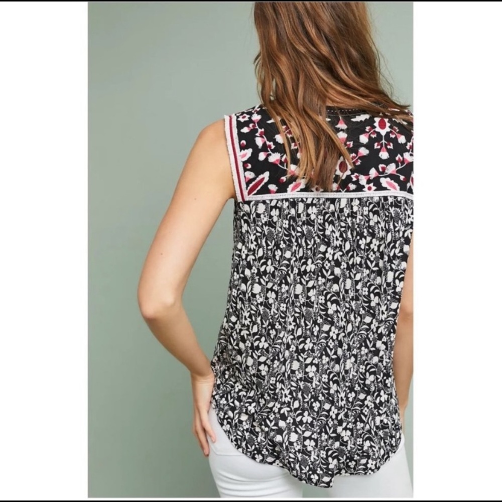 Anthropologie One September Austin Embroidered Top - Picture 2 of 16